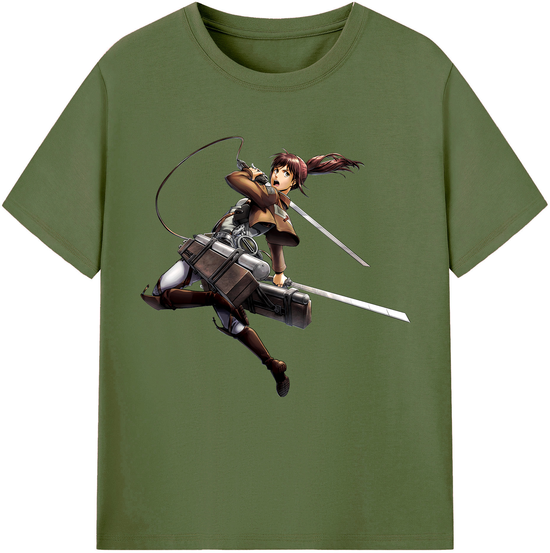 （画像用） 進撃の巨人 サシャ·ブラウス Attack on Titan Sasha Blaus 綿100％半袖Tシャツ（フロントプリント）